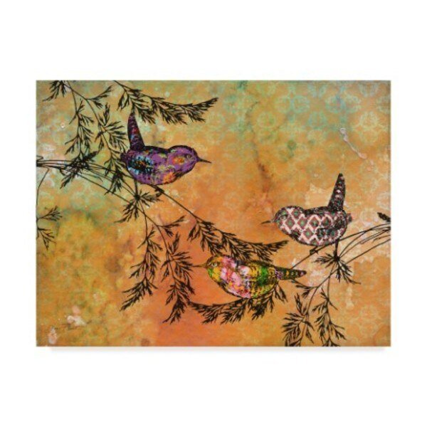 Jean Plout 'Pattern Birds' Canvas Art, 24x32, Trademark Fine Art, Mfr#: ALI29924-C2432GG